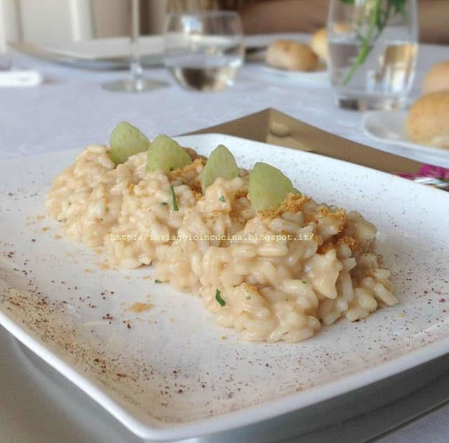 Risotto con bottarga, cacao e profumo di limone