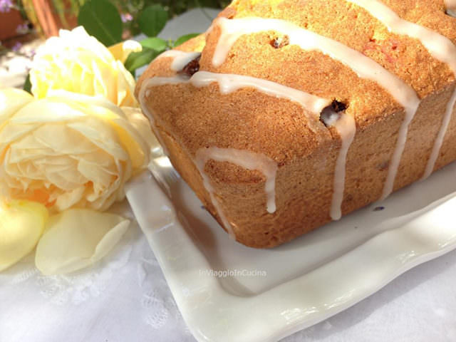 plumcake alla frutta, zenzero e rum