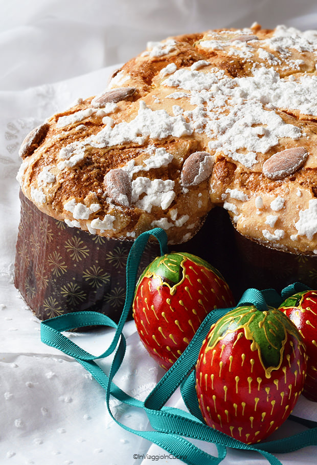 Colomba con uva passa zibibbo