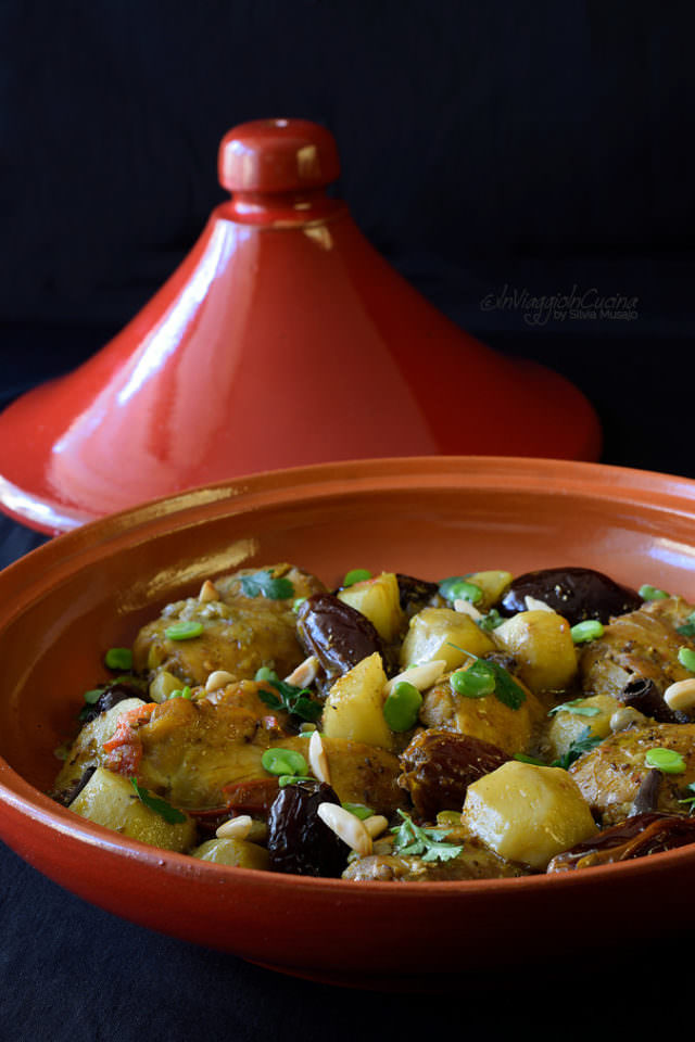 Tajine di pollo con topinambur e fave Tajine di pollo con topinambur e fave