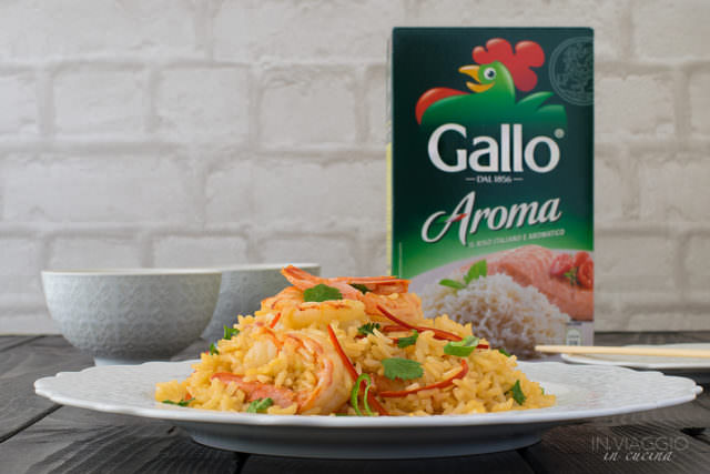 Riso saltato con gamberi e lemongrass Riso saltato con gamberi e lemongrass