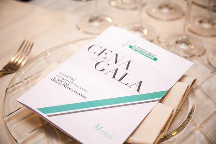menu della cena Il mondo delle intolleranze