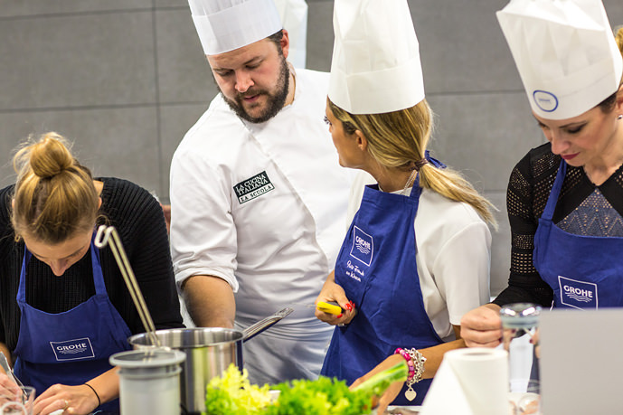 Lezione di cucina Grohe Lezione di cucina evento Grohe