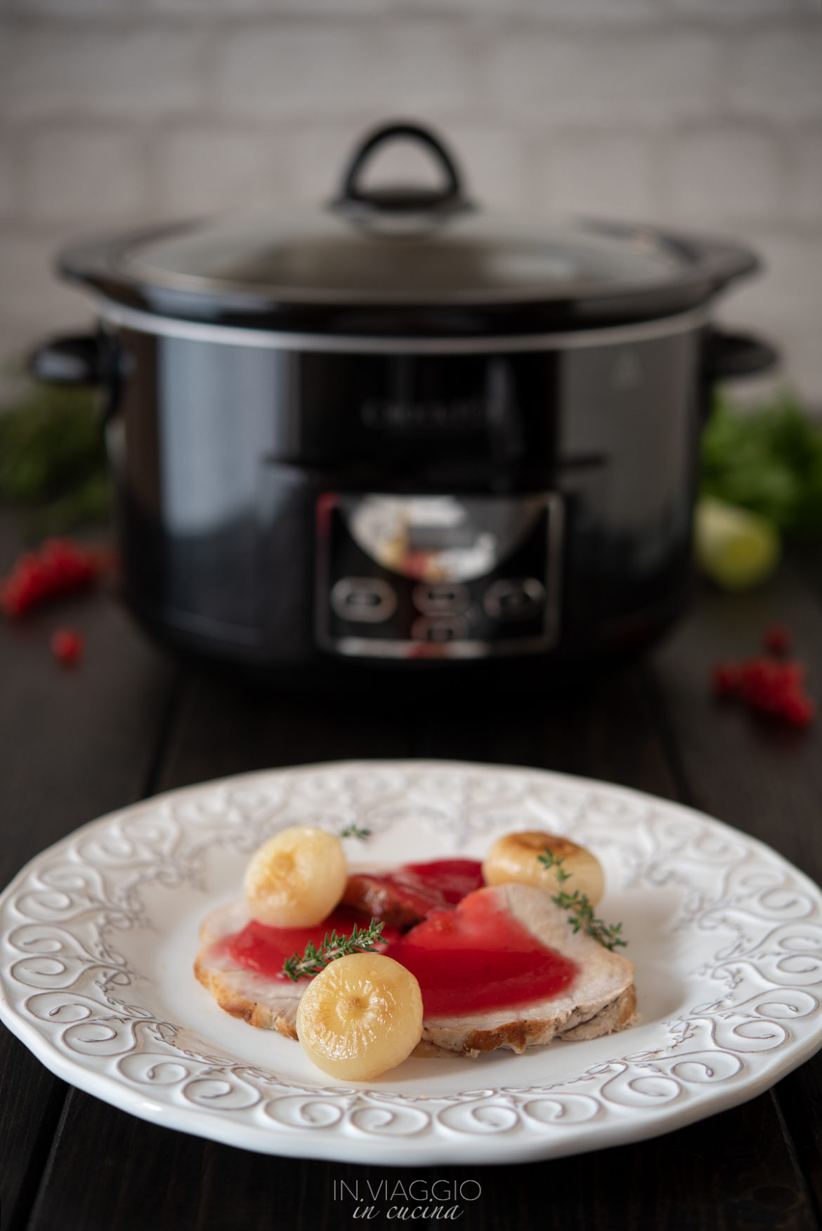 arrosto con salsa ai ribes