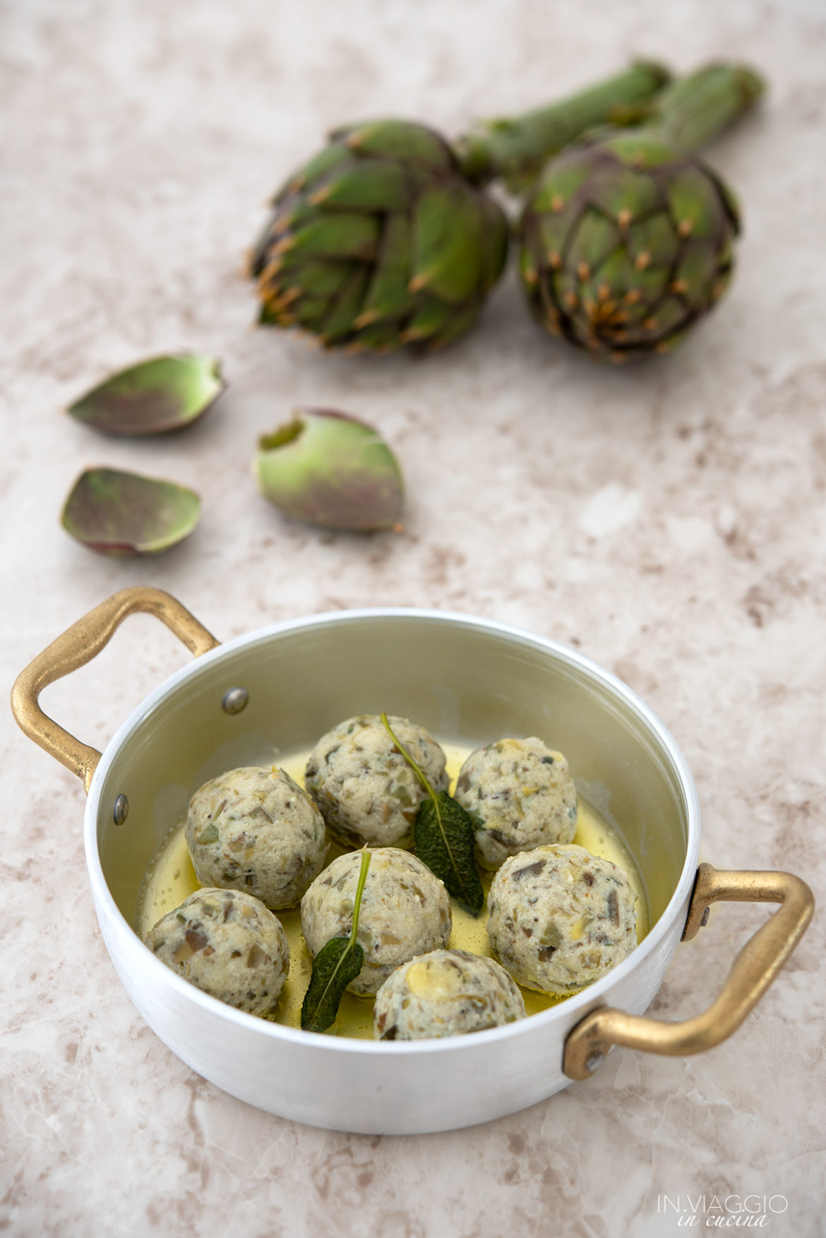 Artichoke gnudi (ricotta dumplings) Artichoke gnudi (ricotta dumplings)